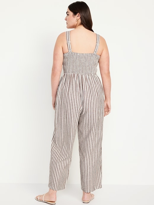 Image number 6 showing, Fit & Flare Linen-Blend Jumpsuit