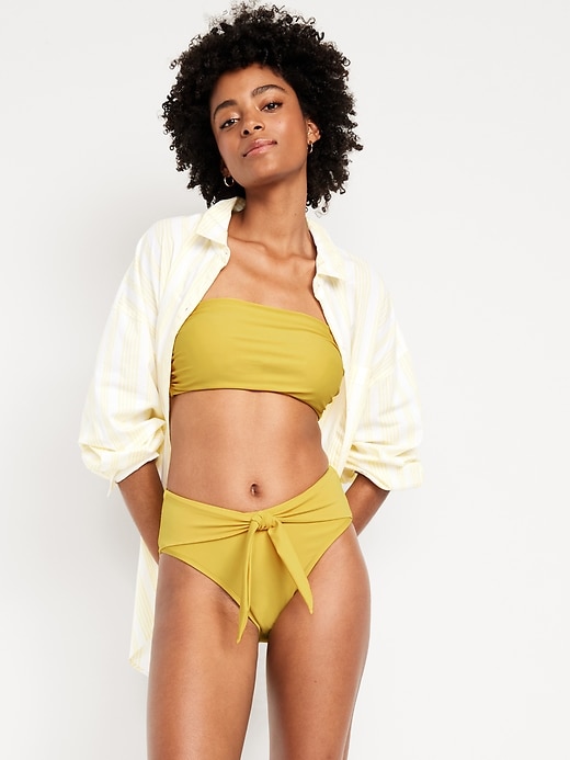 Image number 3 showing, High-Waisted Bikini Swim Bottoms