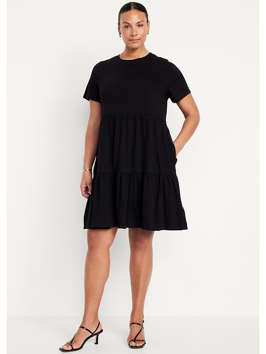 Image number 5 showing, Tiered Mini Swing Dress