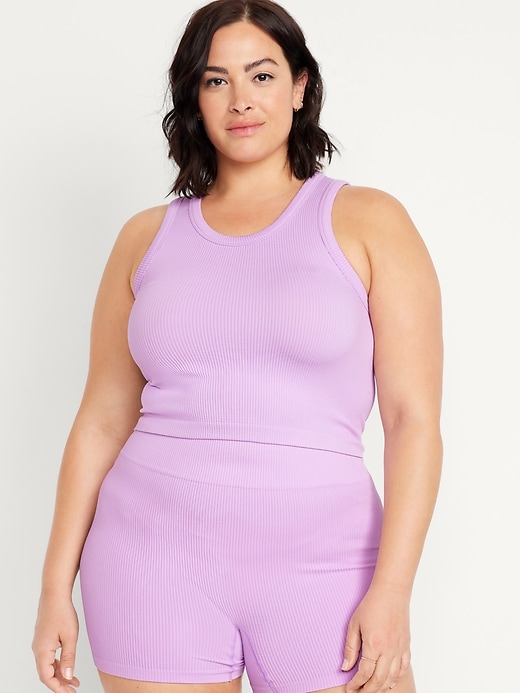 Image number 7 showing, Fitted Seamless Ribbed Tank Top