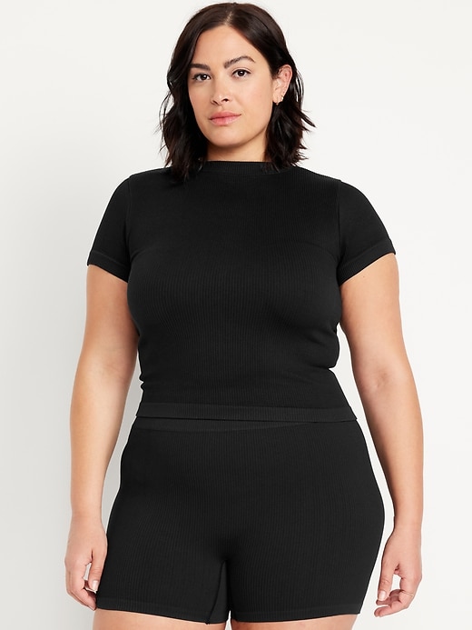 Image number 7 showing, Fitted Seamless Ribbed T-Shirt