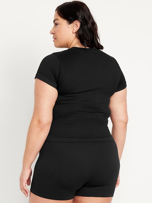 Image number 8 showing, Fitted Seamless Ribbed T-Shirt