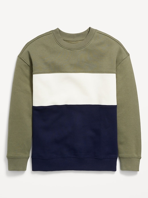 View large product image 1 of 2. Oversized Crew-Neck Sweatshirt for Boys