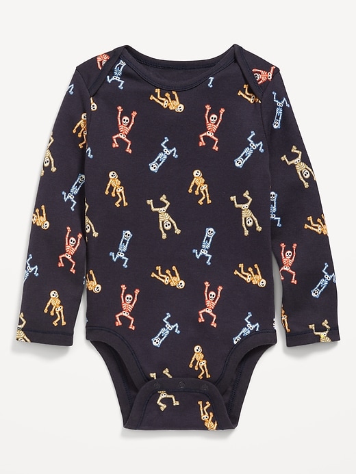 View large product image 1 of 1. Printed Long-Sleeve Bodysuit for Baby