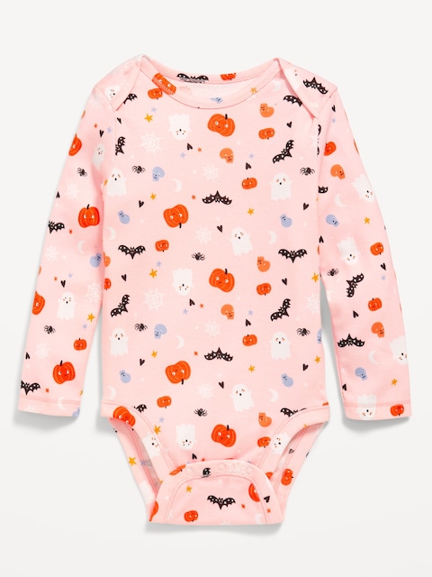 Printed Long-Sleeve Bodysuit for Baby - Multi