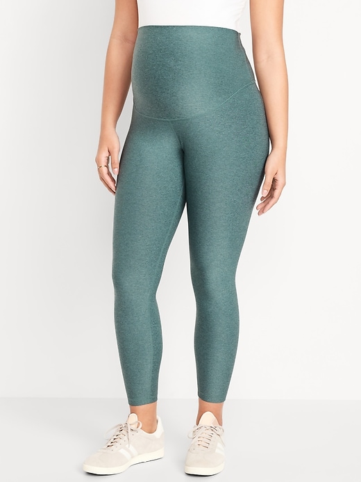 Image number 1 showing, Maternity Full-Panel Cloud+ 7/8 Leggings