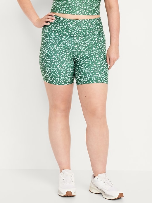 Image number 5 showing, High-Waisted PowerSoft Biker Shorts -- 6-inch inseam