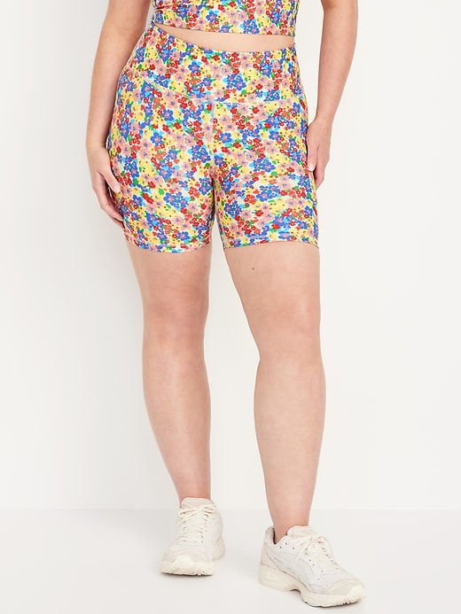 Image number 5 showing, High-Waisted PowerSoft Biker Shorts -- 6-inch inseam