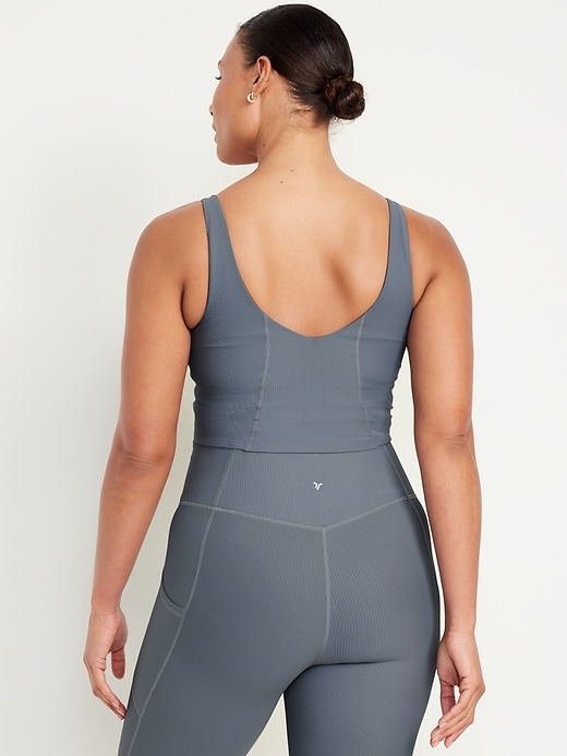 Image number 6 showing, Light Support PowerSoft Ribbed Longline Sports Bra