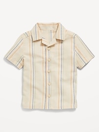 Voir une image plus grande du produit 4 de 4. Chemise armurée texturée rayée pour Tout-petit garçon