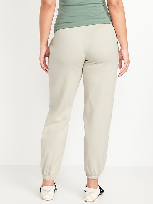 Image number 4 showing, Maternity Rollover-Waist Jogger Sweatpants