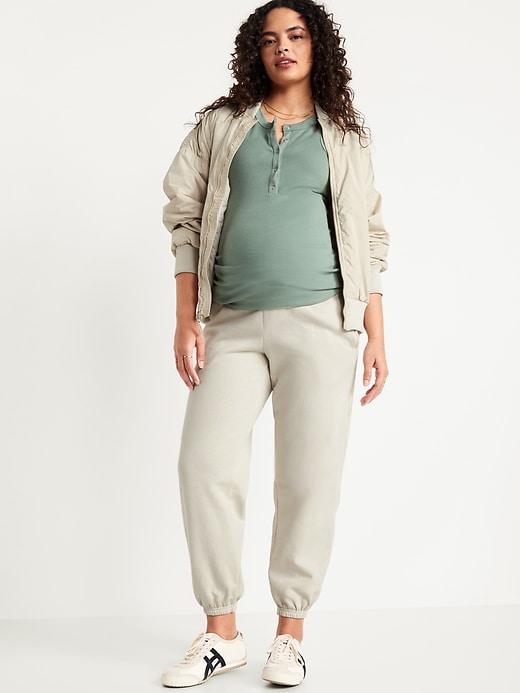 Image number 6 showing, Maternity Rollover-Waist Jogger Sweatpants