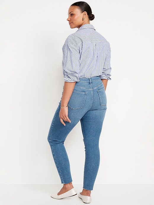 Image number 6 showing, High-Waisted Rockstar Super-Skinny Ankle Jeans