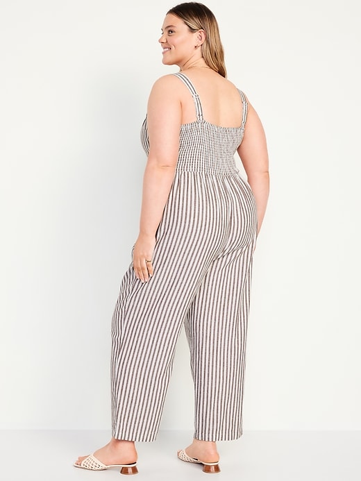 Image number 8 showing, Fit & Flare Linen-Blend Jumpsuit