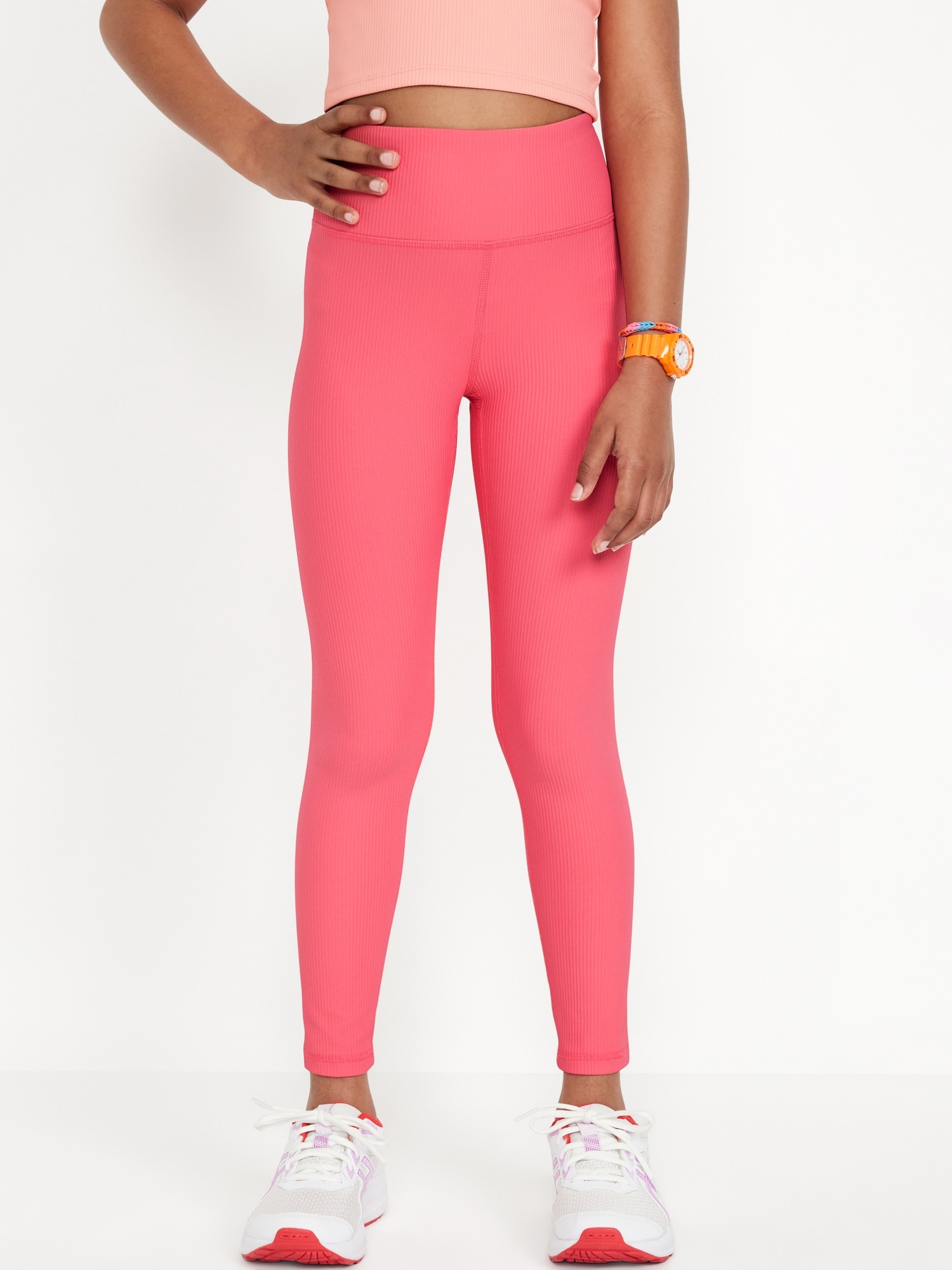 High-Waisted PowerSoft 7/8-Length Performance Leggings for Girls