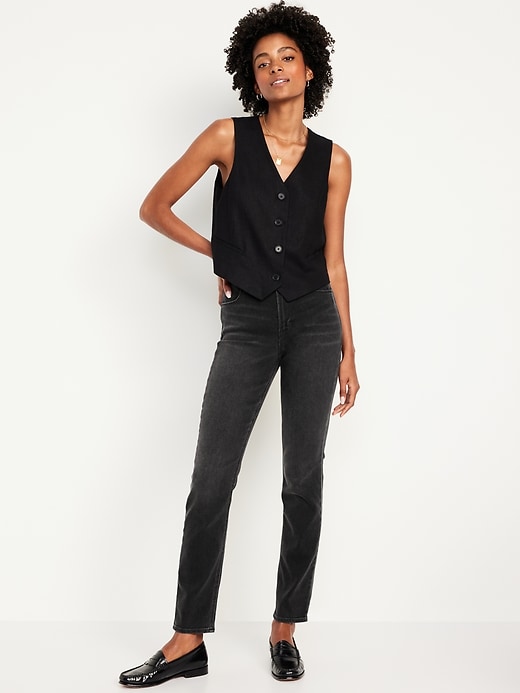 Image number 1 showing, High-Waisted Wow Straight Jeans