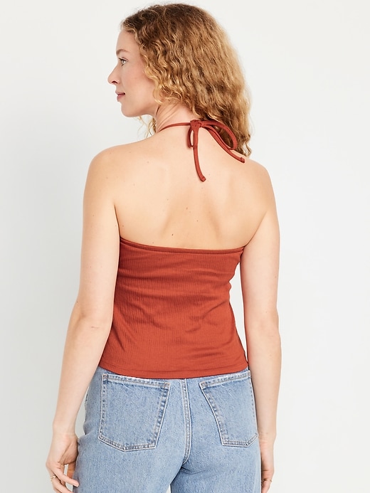 Image number 2 showing, Fitted Halter Top