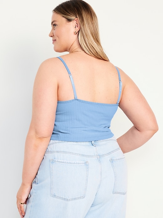 Image number 8 showing, Fitted Ultra-Crop Ribbed Cami