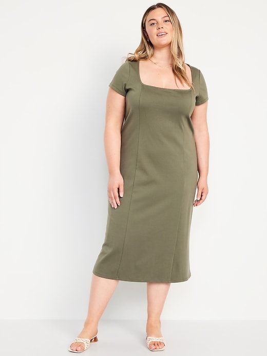 Image number 5 showing, Square-Neck Midi Dress