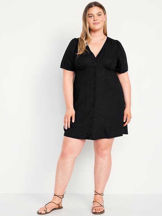 Image number 6 showing, Button-Down Crepe Mini Dress