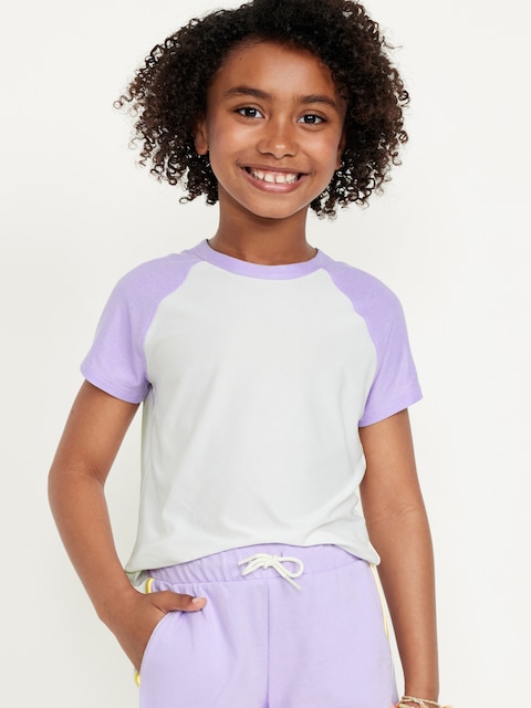 CloudMotion Raglan-Sleeve T-Shirt for Girls