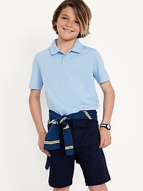 Image number 1 showing, School Uniform Jersey Polo Shirt for Boys