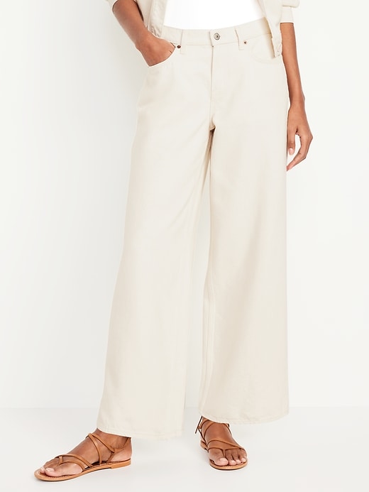 Image number 2 showing, Mid-Rise Baggy Wide-Leg Jeans