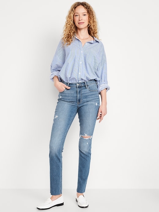 Image number 1 showing, High-Waisted Wow Straight Jeans