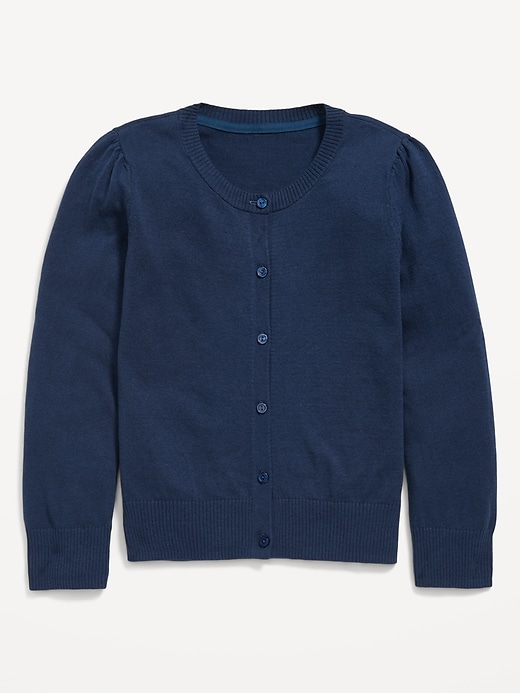 Voir une image plus grande du produit 2 de 6. Cardigan d’uniforme scolaire boutonné devant pour Fille