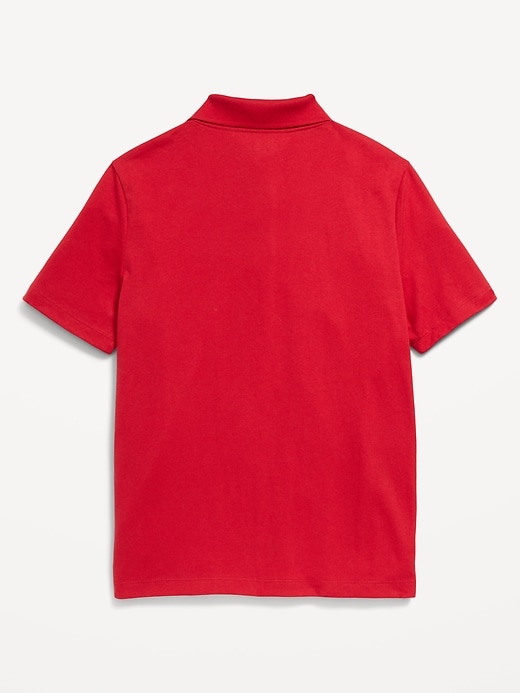 Image number 3 showing, School Uniform Jersey Polo Shirt for Boys