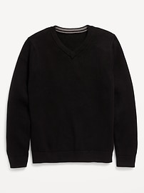 Image number 2 showing, School Uniform Solid V-Neck Sweater for Boys