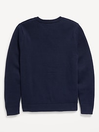 View large product image 3 of 3. School Uniform Solid V-Neck Sweater for Boys