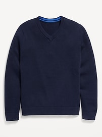 L'image numéro 2 présente Chandail d’uniforme à col en V pour garçon