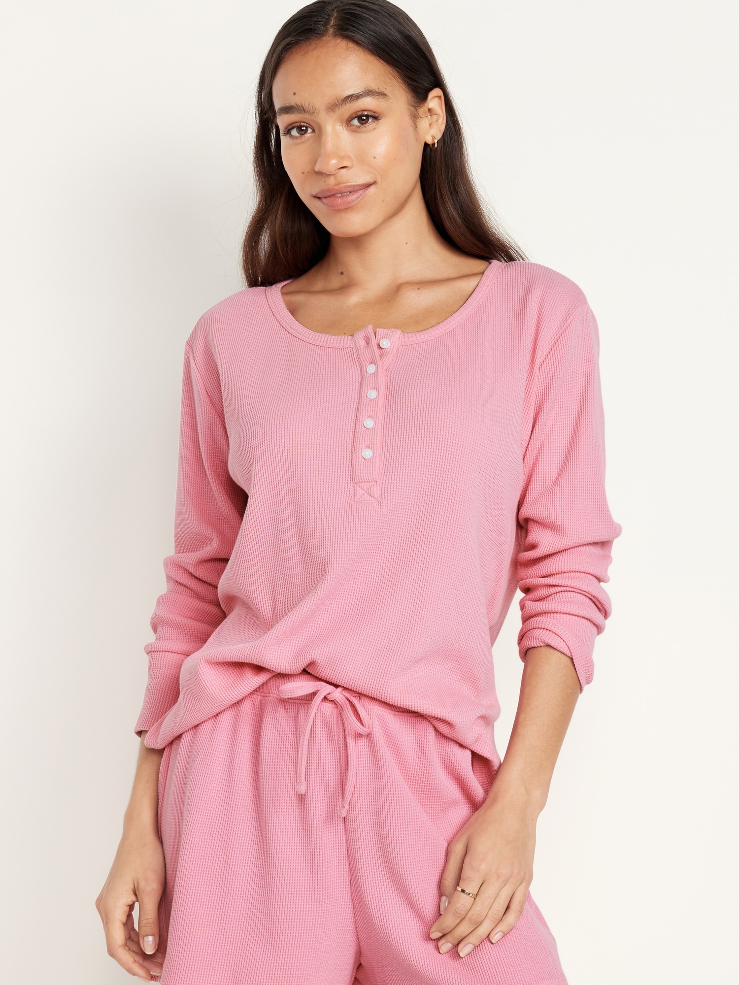 Waffle Lounge Long-Sleeve Top