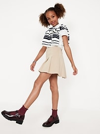 View large product image 3 of 7. School Uniform Pleated Knit Skort for Girls