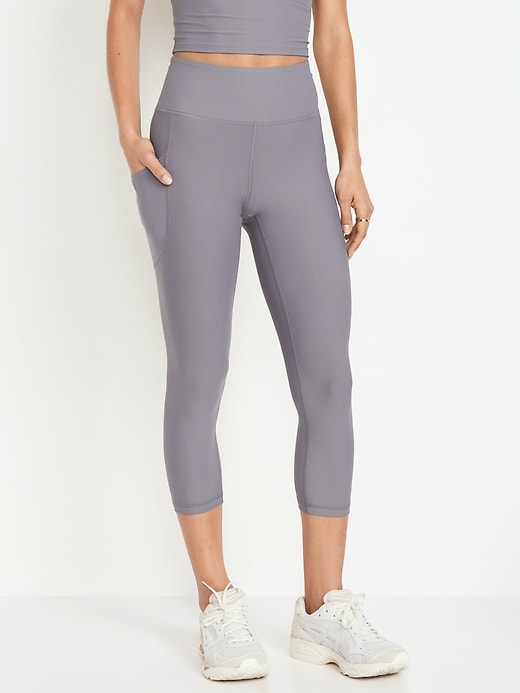 Image number 1 showing, High-Waisted PowerSoft Crop Leggings