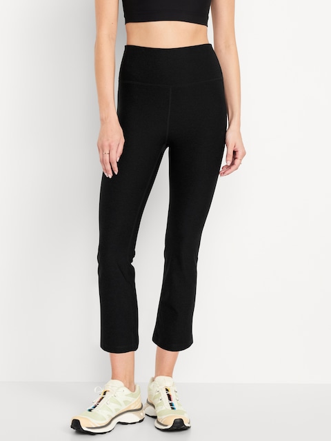 Legging évasé Nuage+ à taille très haute longueur 3/4 - Noir De Jais