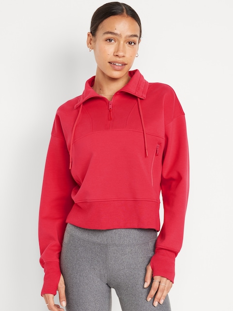 Dynamic Fleece Half-Zip Sweatshirt - Cherry Tomato