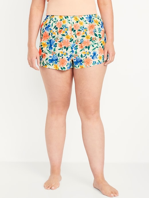 Image number 5 showing, High-Waisted Poplin Pajama Short