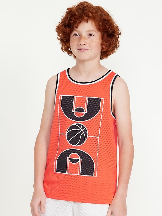 View large product image 1 of 3. Graphic Mesh Performance Tank Top for Boys