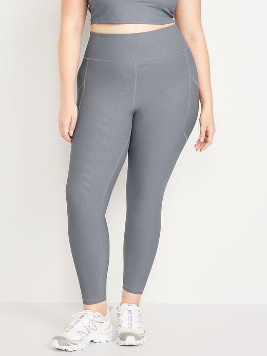 Image number 7 showing, High-Waisted PowerSoft Rib Pocket Leggings