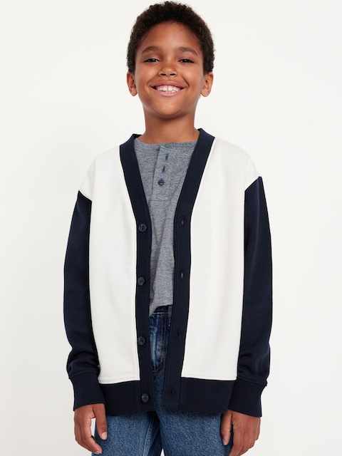 Color-Block Cardigan Sweater for Boys