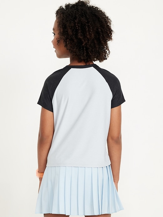 Voir une image plus grande du produit 2 de 4. T-shirt à manches raglan Go-Dry Doux nuage 94 pour Fille