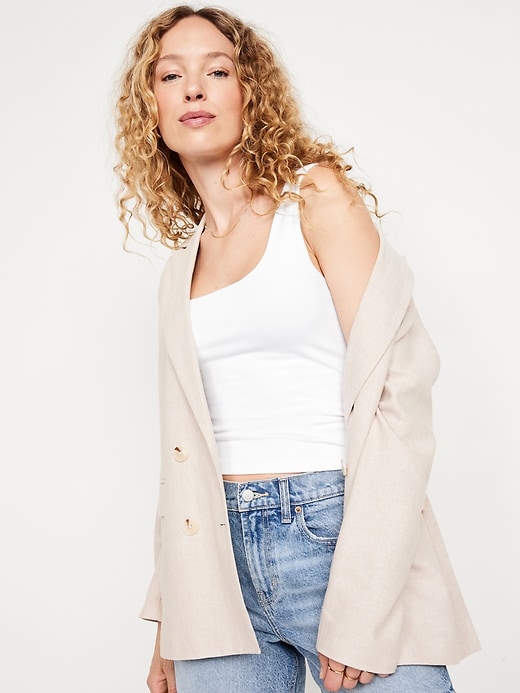 Image number 3 showing, Double-Layer Crop Tank Top