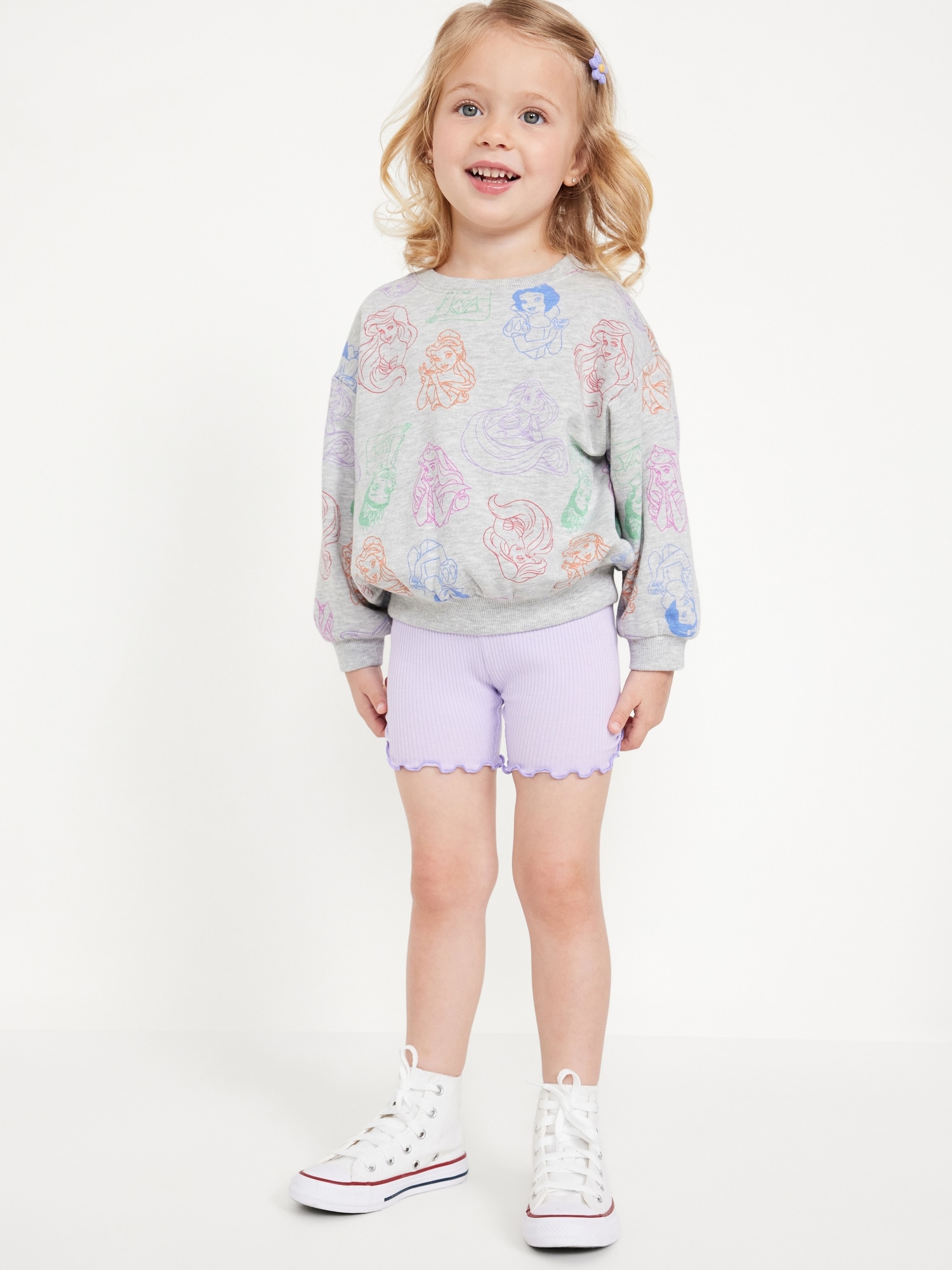 Disney© Drop-Shoulder Graphic Sweatshirt for Toddler Girls