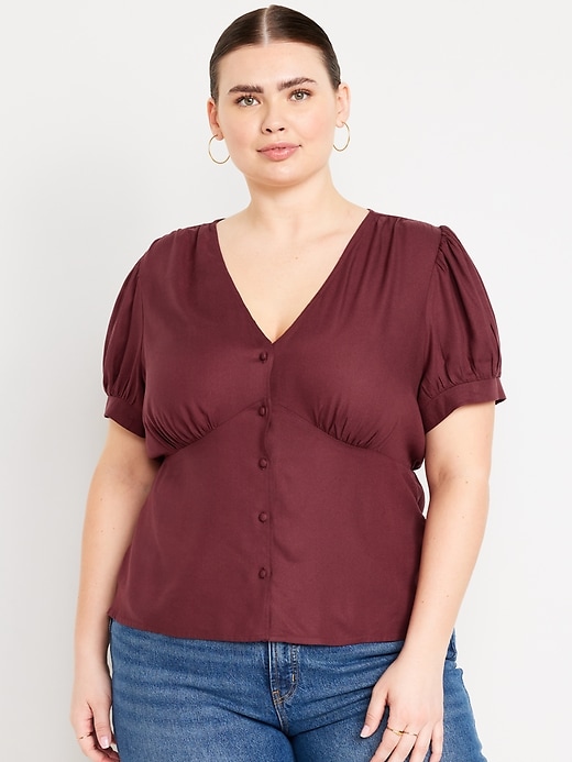 Image number 7 showing, Waist-Defined Crepe Top