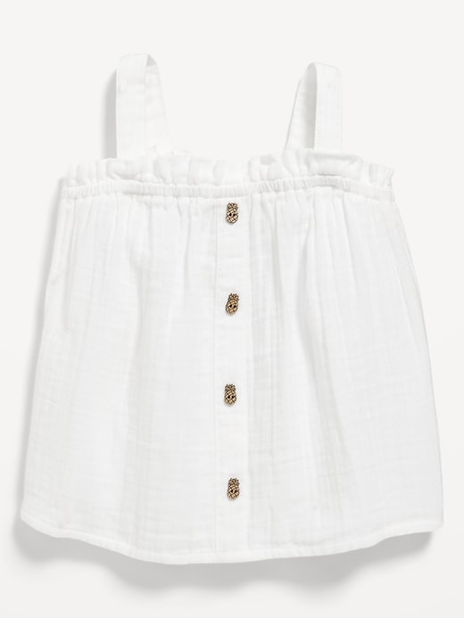 Image number 3 showing, Sleeveless Button-Front Top for Toddler Girls