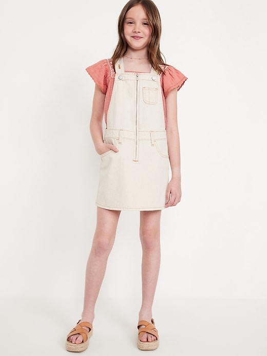 View large product image 1 of 3. Zip-Front Pocket Skirtall Dress for Girls