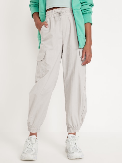 Pantalon cargo Performance ample à taille haute pour fille