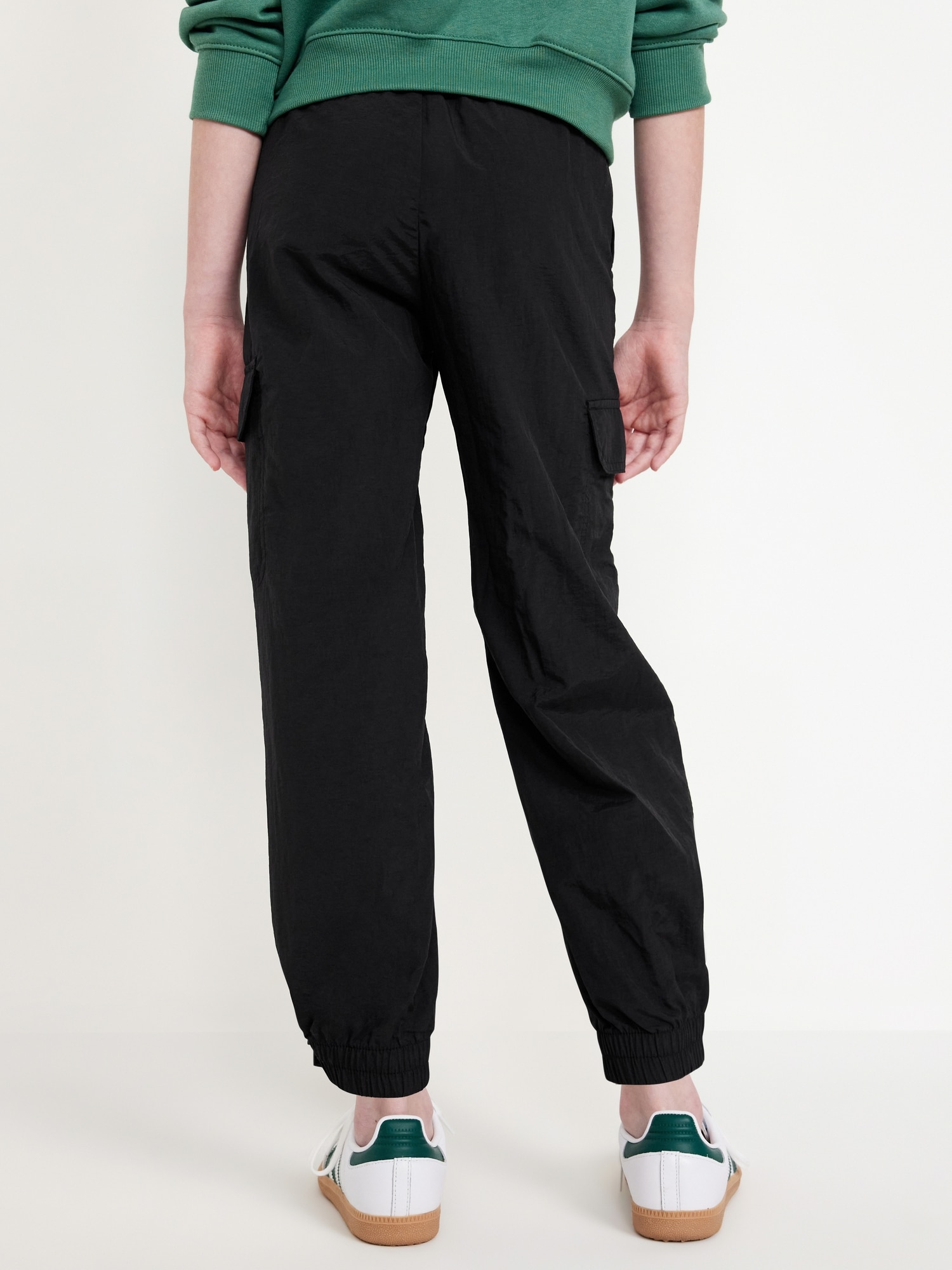 High-Waisted Loose Cargo Performance Pants for Girls